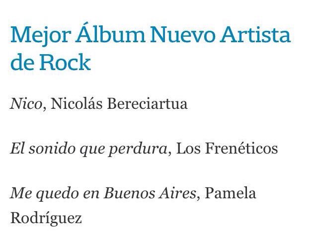 Feliz por la nominación de mi primer disco solista en los Premios Gardel...sobre todo porque es independiente!