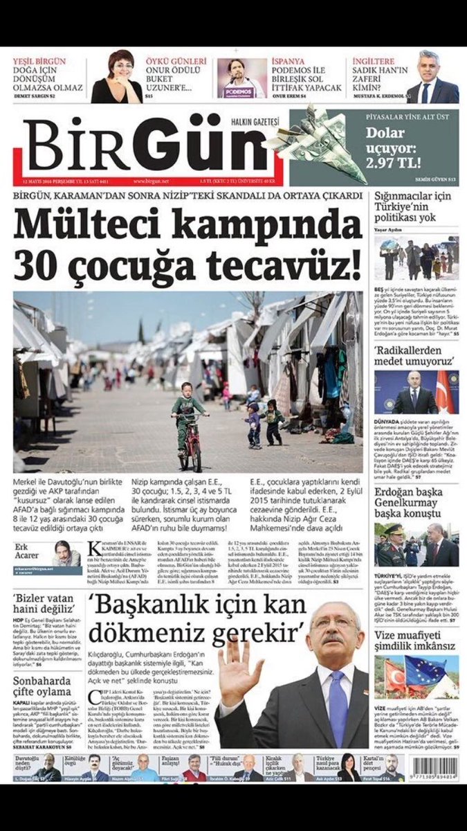 "Mülteci kampında 30 çocuğa tecavüz" !!!! Yarının <a href="/BirGun_Gazetesi/">BirGün Gazetesi</a> 'nde <a href="/eacarer/">Elif Acarer</a> yazdı