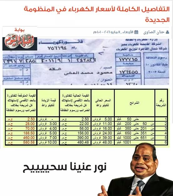 kapoa2000's tweet photo. نبارك للشعب الماااسري الزيادة الجديدة في اسعار الكهربا

#مبروك https://t.co/vgcQLXhw7p
