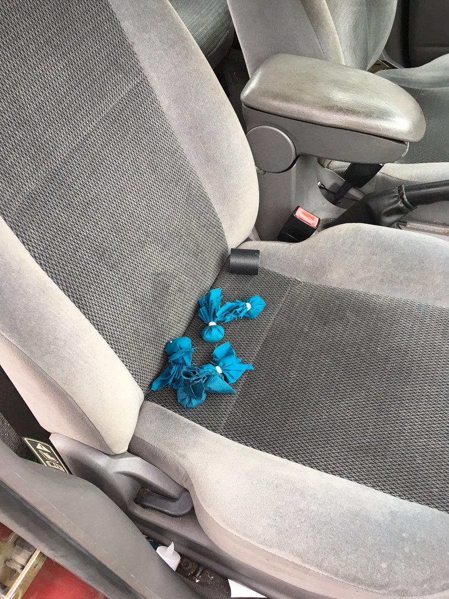 codeyote's tweet image. Cleaning under the seats x_x