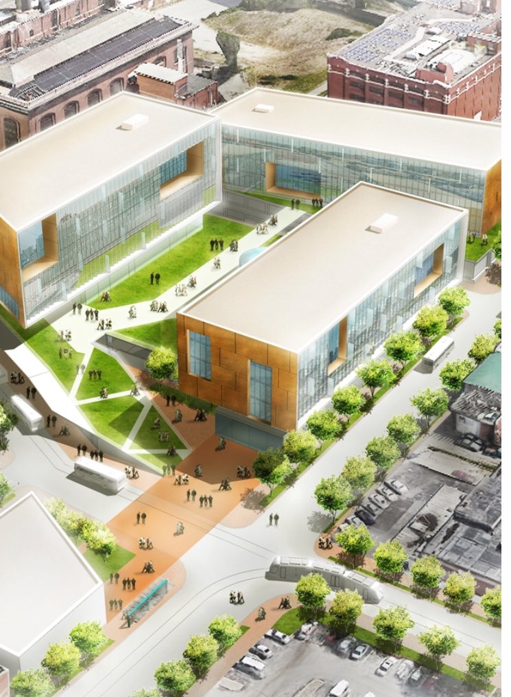 Love plan from <a href="/BNIM/">BNIM</a> for the Third &amp; Grand development. Green space and massing are fantastic. @KCATAMetro #KC @kcmo