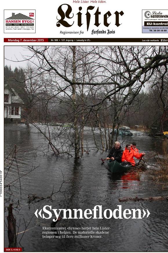 TorreyEnoksen's tweet photo. Bildet mitt fra flommen Synne var nominert til årets  avisforside i 2015. Ingen pris, men gøy å være nominert. https://t.co/xDNa2bXh3N