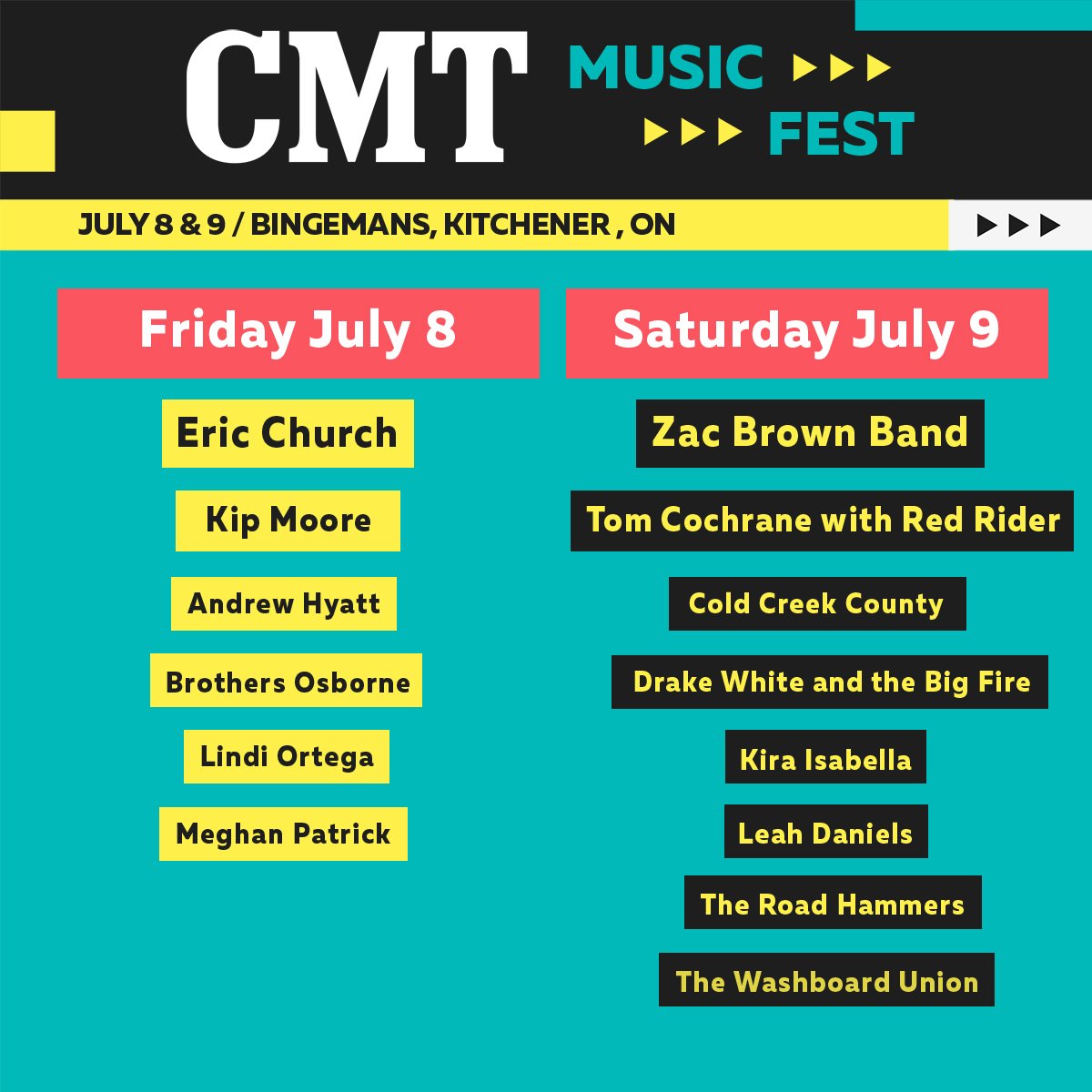CMTMusicFest's tweet photo. If you can only make 1 day of #CMTMusicFest, we're offering single day passes! Get yours at https://t.co/gmbAJ8Yyzs https://t.co/KKH7aBKJn0