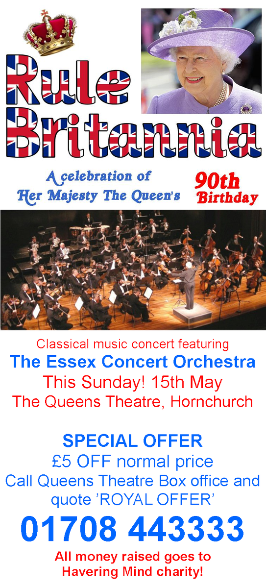 <a href="/mylocalRomford/">My Local Romford</a> #royal  themed #classical music concert This Sunday! Special offer £5 off! #havering #essex