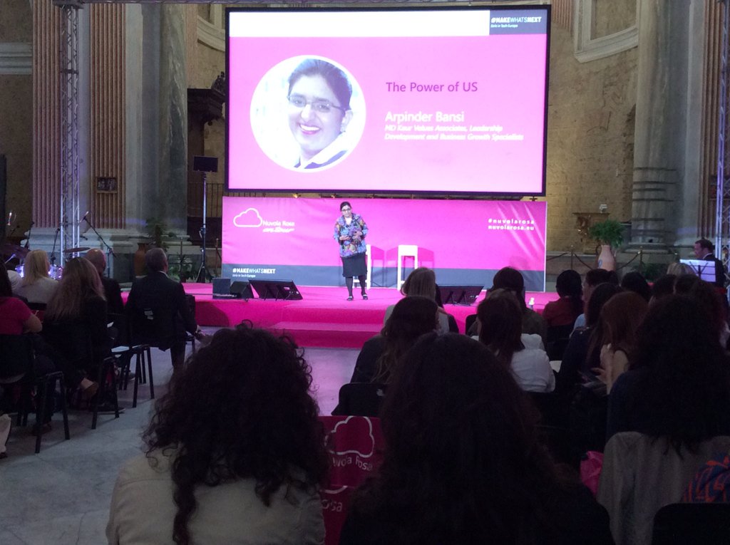 microsoftitalia's tweet photo. "Why are we still in minority with a worldwide shortage of talents?" @Kaurbytes #makewhatsnext #nuvolarosa https://t.co/iu53LX3ZzQ