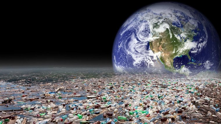 PlasticBank's tweet photo. A scientist found that we have enough plastic waste on Earth to wrap the entire planet in cling wrap!! https://t.co/U0m7CdwsZE