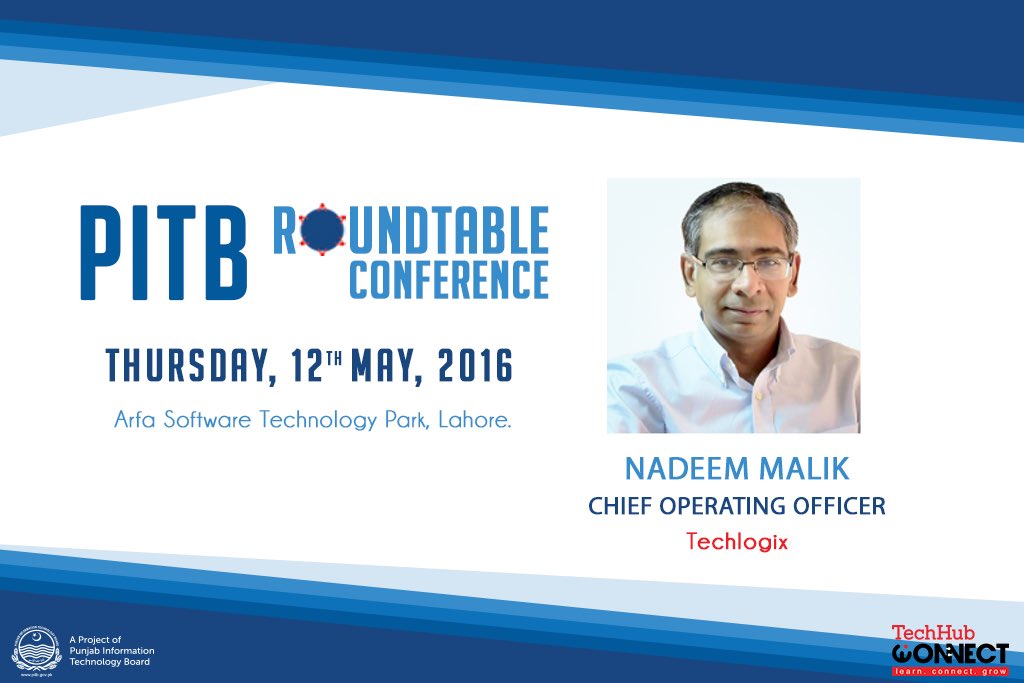 TechHubConnect's tweet photo. We are hosting #Techlogix at #PITBRoundTable
CEO Salman Akhtar & COO Nadeem Malik will be representing their company https://t.co/UVA3tXAi6K