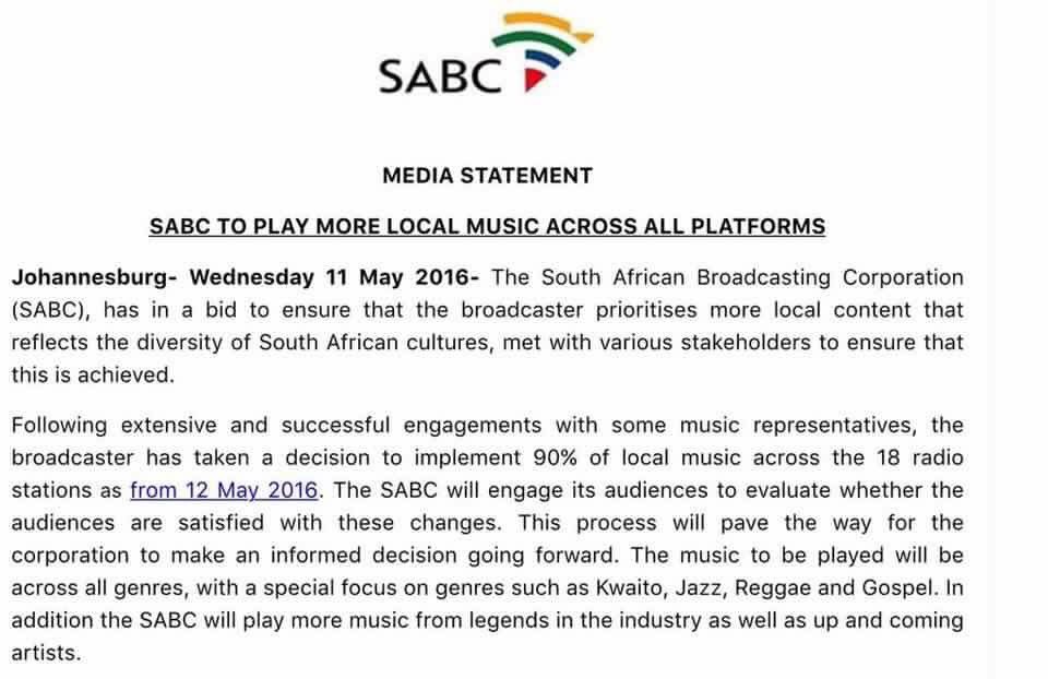 ANCLimpopo's tweet photo. #SABC statement on #localmusic decision https://t.co/CUElTXOaRL