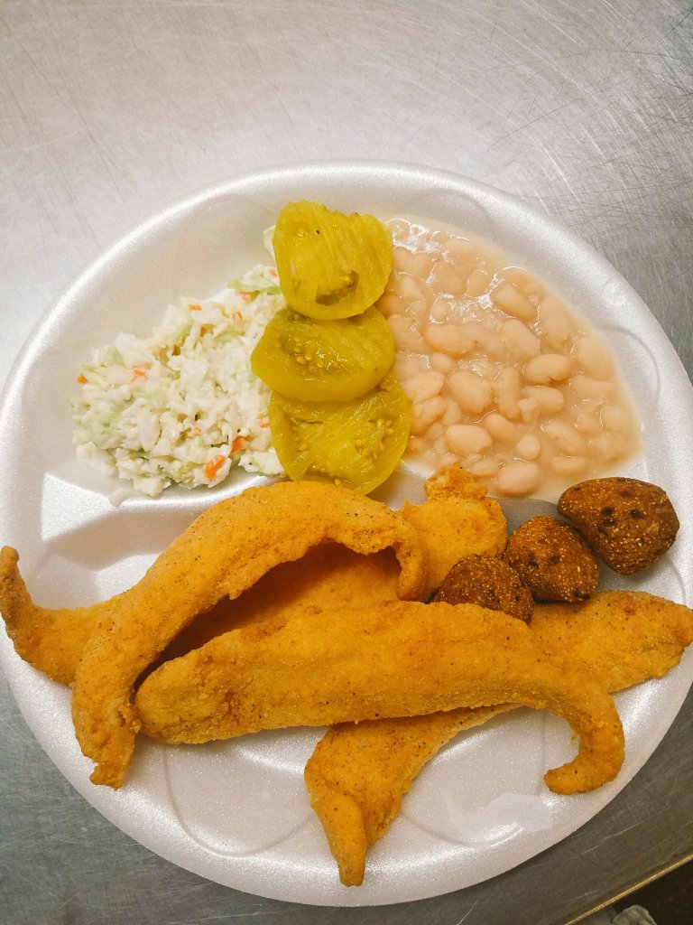 Slickpigbbq's tweet photo. Wednesday night fish fry is tonight from 4-8 pm. All you can eat catfish and fixins. #comegetsome #slickpigbbq https://t.co/XcpQrgVMcS