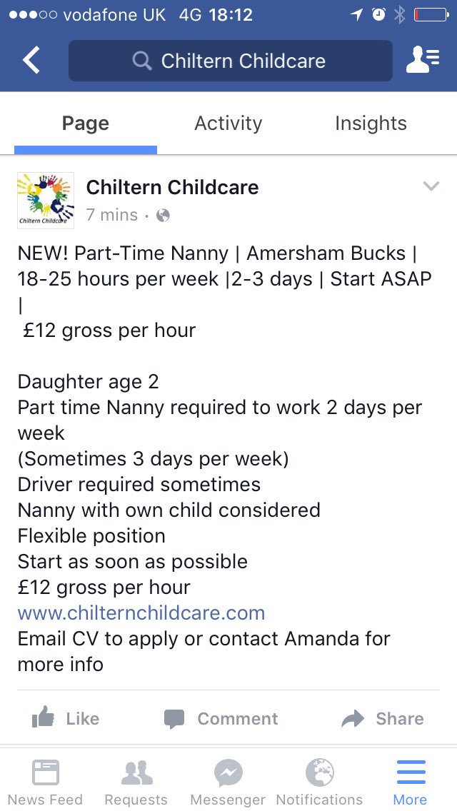 Chiltern_child's tweet photo. #nanny #Amersham #Bucks Part-time 18-25 hrs pw. £12 gross per hour. Email CV
https://t.co/ff8JQFfjBL https://t.co/gqxAXMsT1W