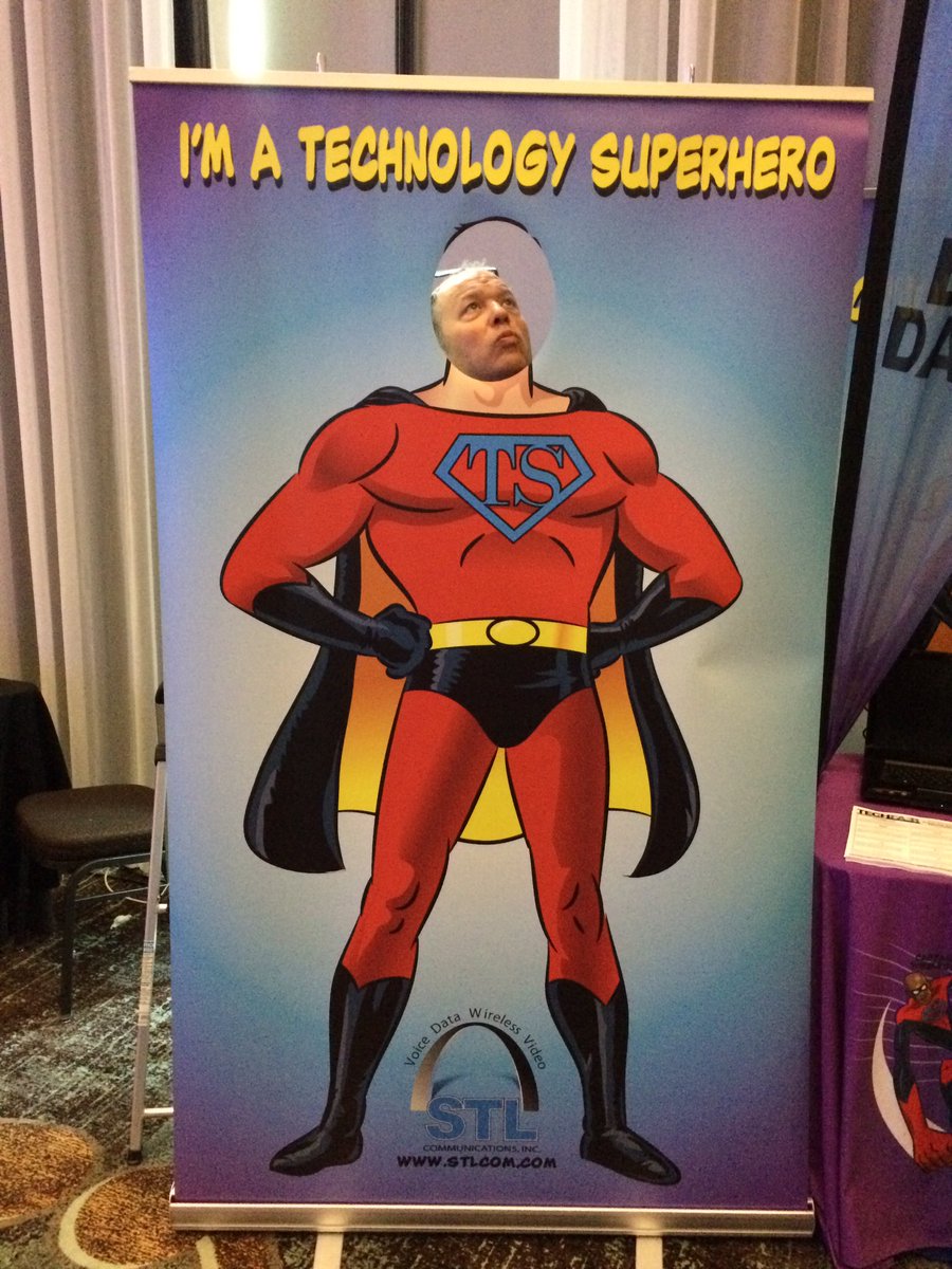 STLCommInc's tweet photo. Is it a bird? A plane? Nope - it's @thecarneyshow doing double duty as #DrData! #stlg2i #STLTechHero #stlcom https://t.co/SefLeXbJQg