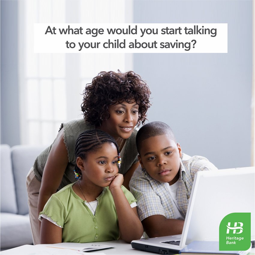 heritagebankplc's tweet photo. At what age would you start talking to your child about money & savings?
#FinancialLiteracy #BudAccount #FirstSteps https://t.co/Q1wSEkaymt