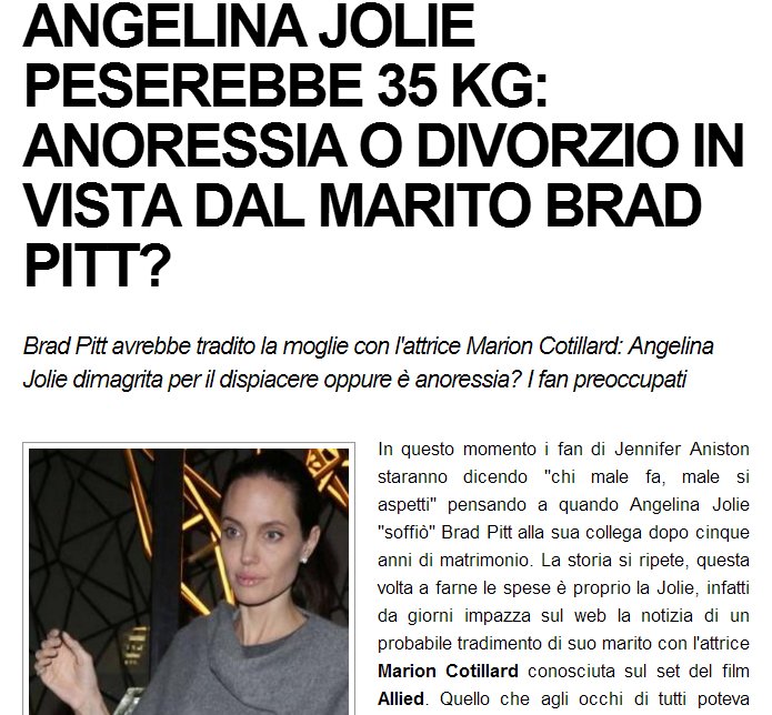 DANZAANORESSIA's tweet photo. #ANGELINAJOLIE #MODELLA 35 KG: #ANORESSIA O #DIVORZIO IN VISTA DAL #MARITO #BRADPITT?  https://t.co/ZAuzC38xNs https://t.co/1SIx5Tb3VB