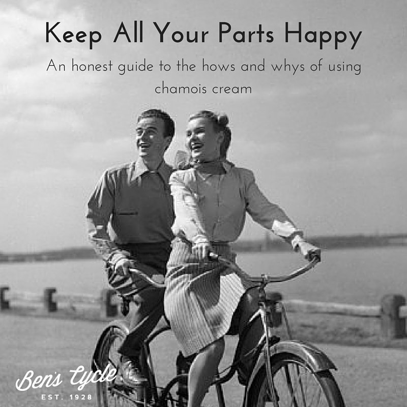 Chamois cream keeps all of your bits happy when you ride. blog.benscycle.com/?p=5160