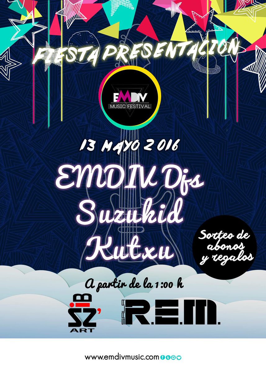 Este viernes os esperamos en la presentación del @EmdivMusic con <a href="/Suzukid_DJ/">Rubén Suzukid</a> <a href="/Kutxu_Dj/">Kutxu Martínez</a>  y Emdiv Djs