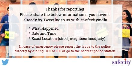 Safecity tweet media