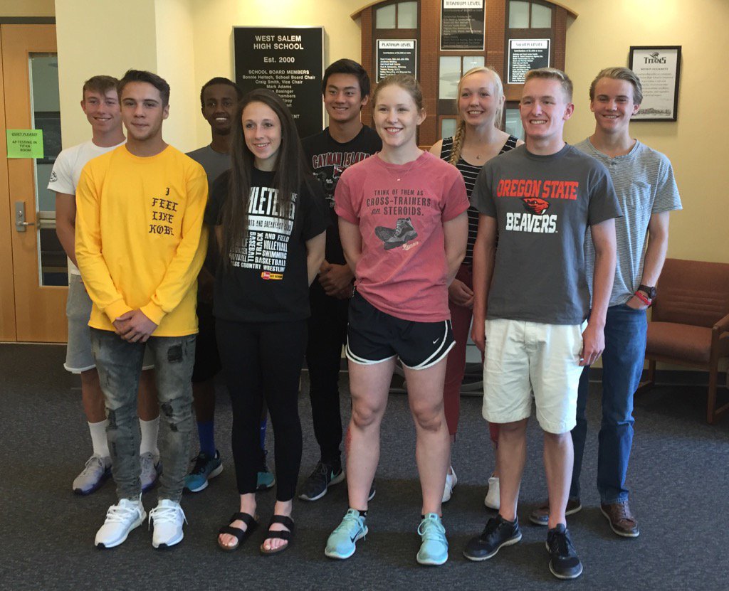 Just met with star athletes from W. Salem High, all invitees to the SJ's June 7, red-carpet awards night.
