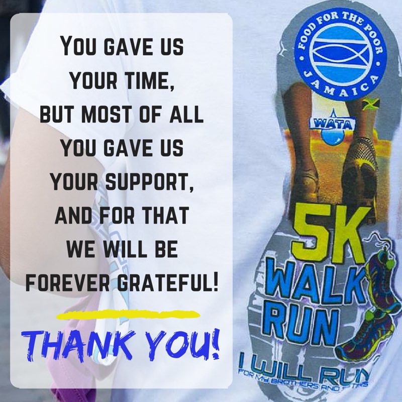 FoodForThePoorJ's tweet photo. A big thank you to all the individuals, teams, ambassadors & corporate sponsors who supported the 2016 #FFTP5K! https://t.co/kEX7JDc5nu
