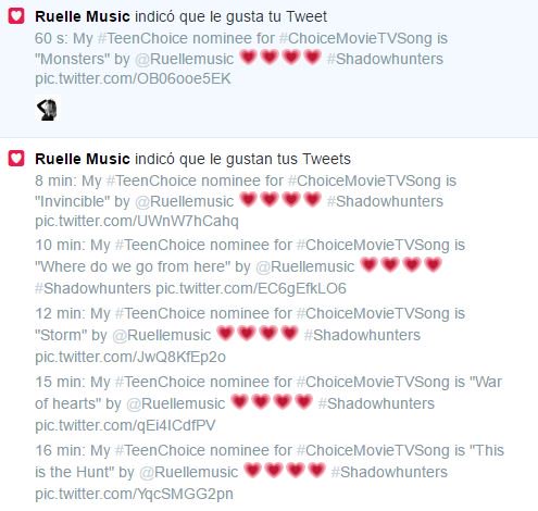lightwood_18's tweet photo. OMG I love u @Ruellemusic 💗💗💗listen to u everyday since I heard Monsters on Shadowhunters(listening to u right now😄) https://t.co/Mymx9ZJN7v