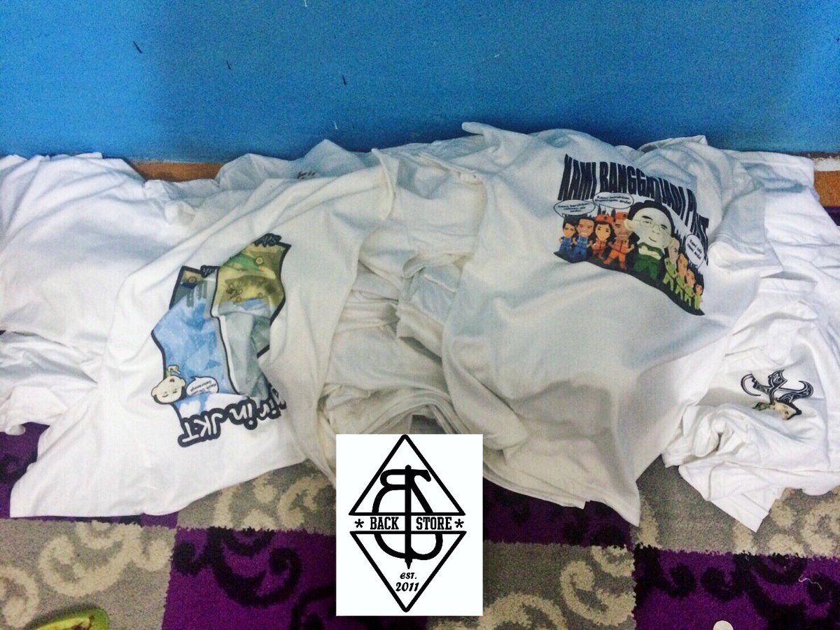BACKstoreid's tweet photo. Kontra ahok 200pcs, white tshirt 🏃🏽👕👮🏼 https://t.co/AJYbjCzFet