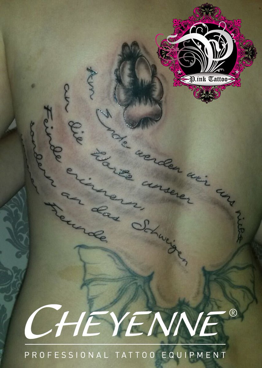 Pink Tattoo Studio On Twitter Spruch Hundepfote Cheyennehawkpen By Pinktattoo Https T Co Lj0tt3ag31