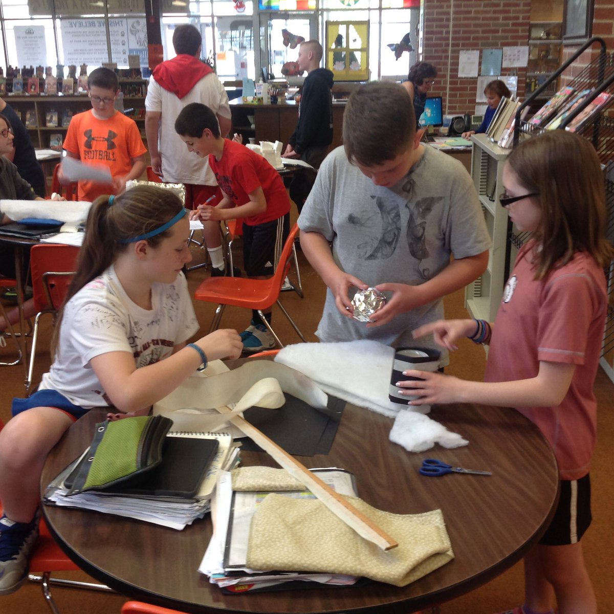 6th graders trying their hands at a design project!