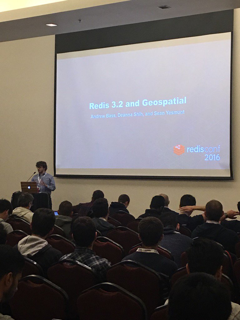 postblank's tweet image. Build a Geospatial App with Redis 3.2 #redisconf FW