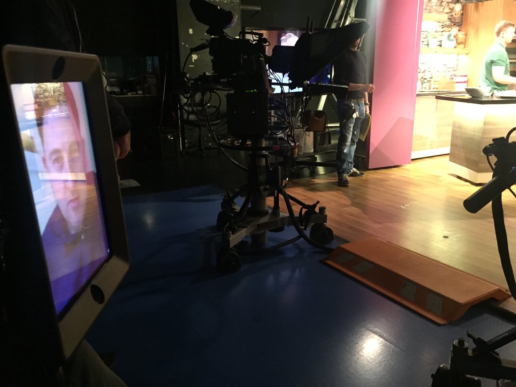Telepresence? It's only <a href="/rayfoleyshow/">Ray Foley</a> watching  @SevenOClockShow via <a href="/DoubleRobotics/">Double Robotics</a> : did he just shout "Action!"?