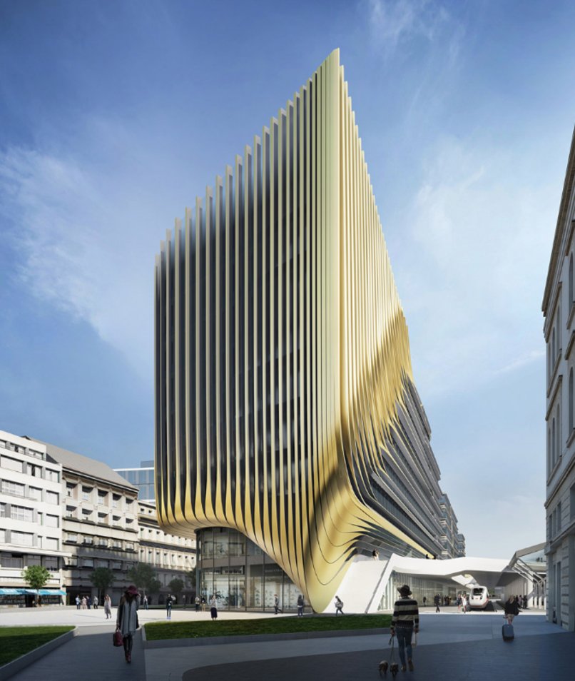 Zaha Hadid Architects unveils plans for a massive business district to revitalize Prague: archdg.co/2ir22vY