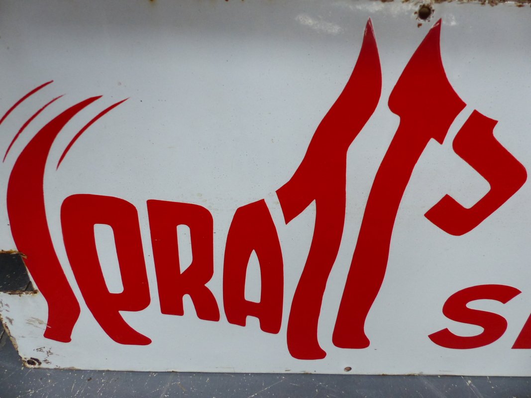JSFineArt1's tweet photo. early 20th century #advertising genius #spratts #enamalsign to be sold in June https://t.co/vhH0SVgOny