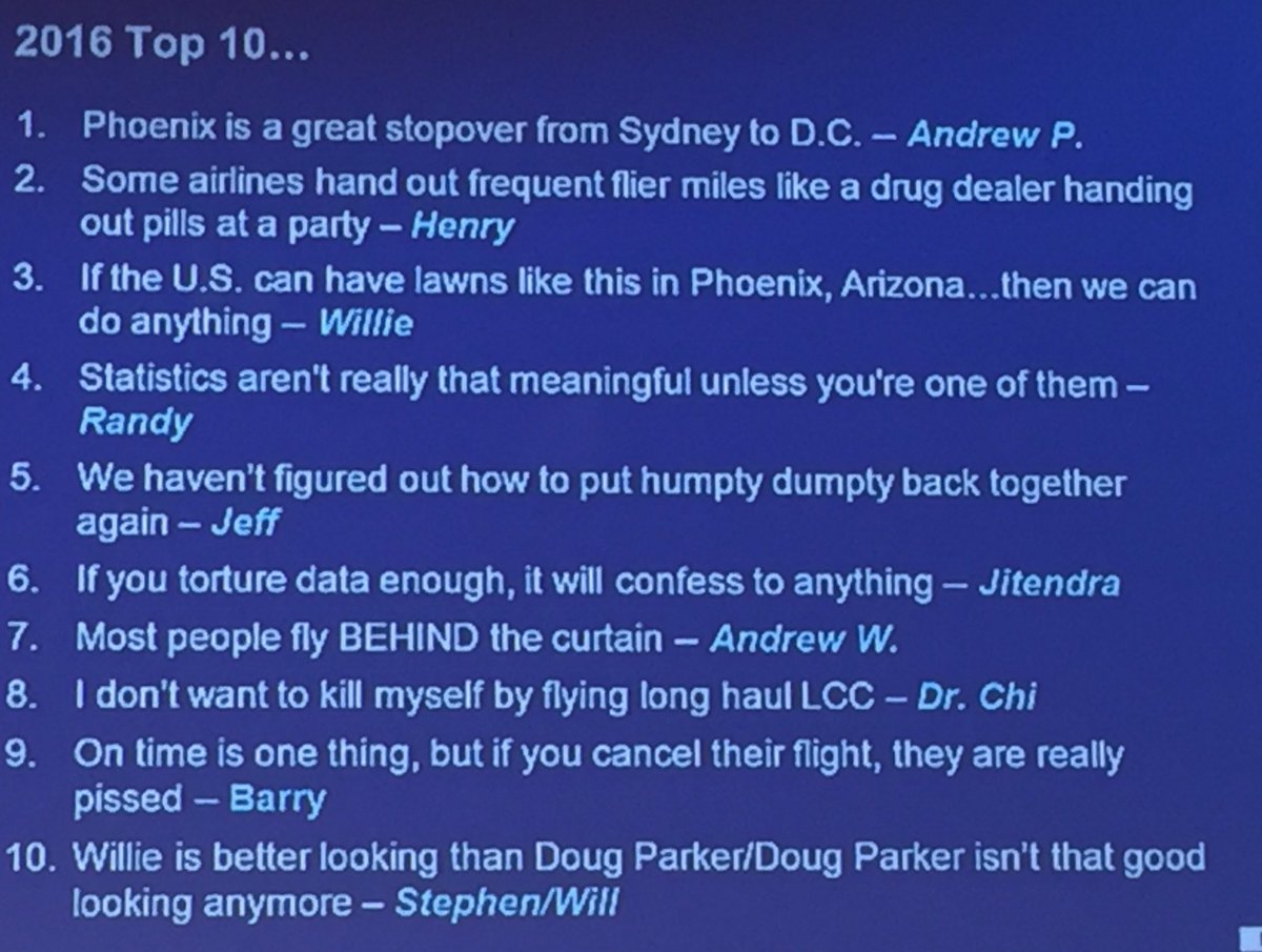 GlobeTrotScott's tweet photo. The top 10 quotes from #PHX2016 #avgeek https://t.co/YY8Ya5Oiv0