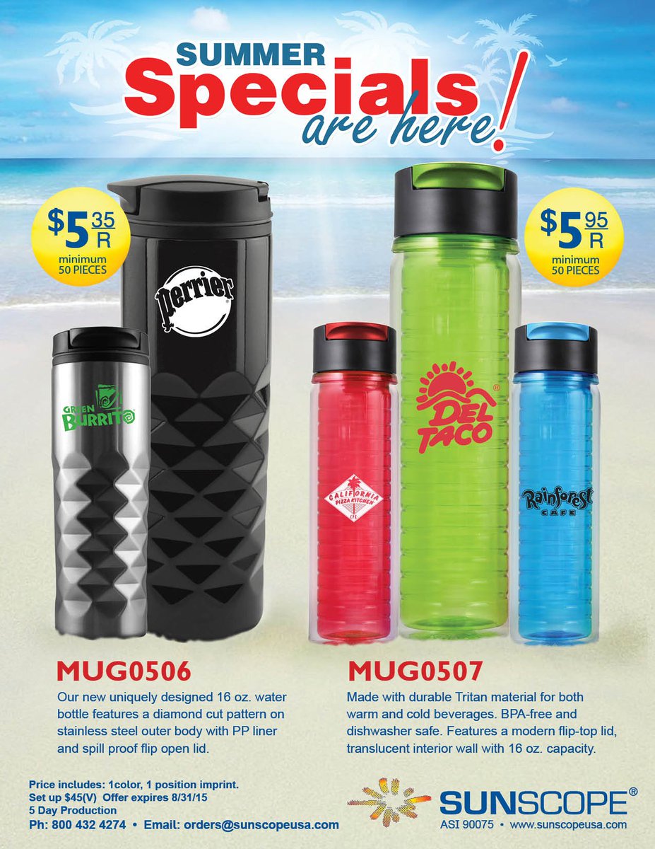 SunscopePromo's tweet image. Beat the heat &amp;amp; stay hydrated with our newly designed water bottles! sunscopeusa.com/16-oz-double-w…