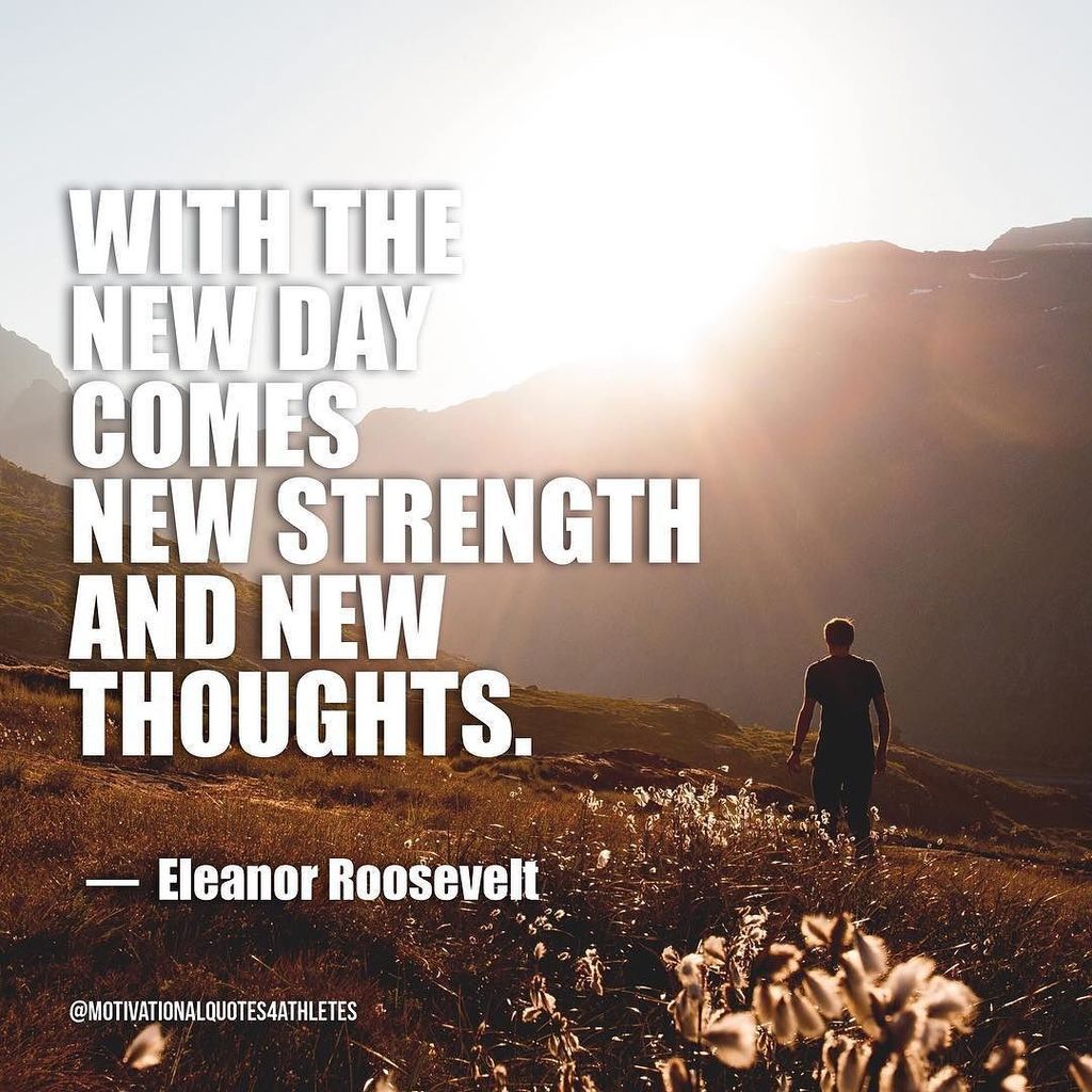 MQFA1's tweet photo. “With the new day comes new strength and new thoughts.” — Eleanor Roosevelt 💪💭 https://t.co/ZlCcmyS8kY