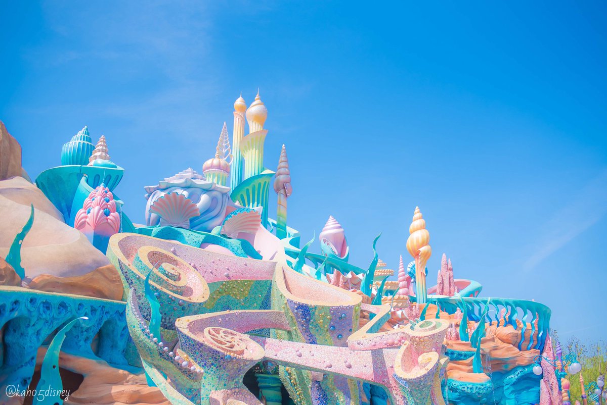 در توییتر 青空 Mermaid Lagoon 海みたいに綺麗なあおぞらの日は マーメイドラグーンのパステルカラーがよく映えるね