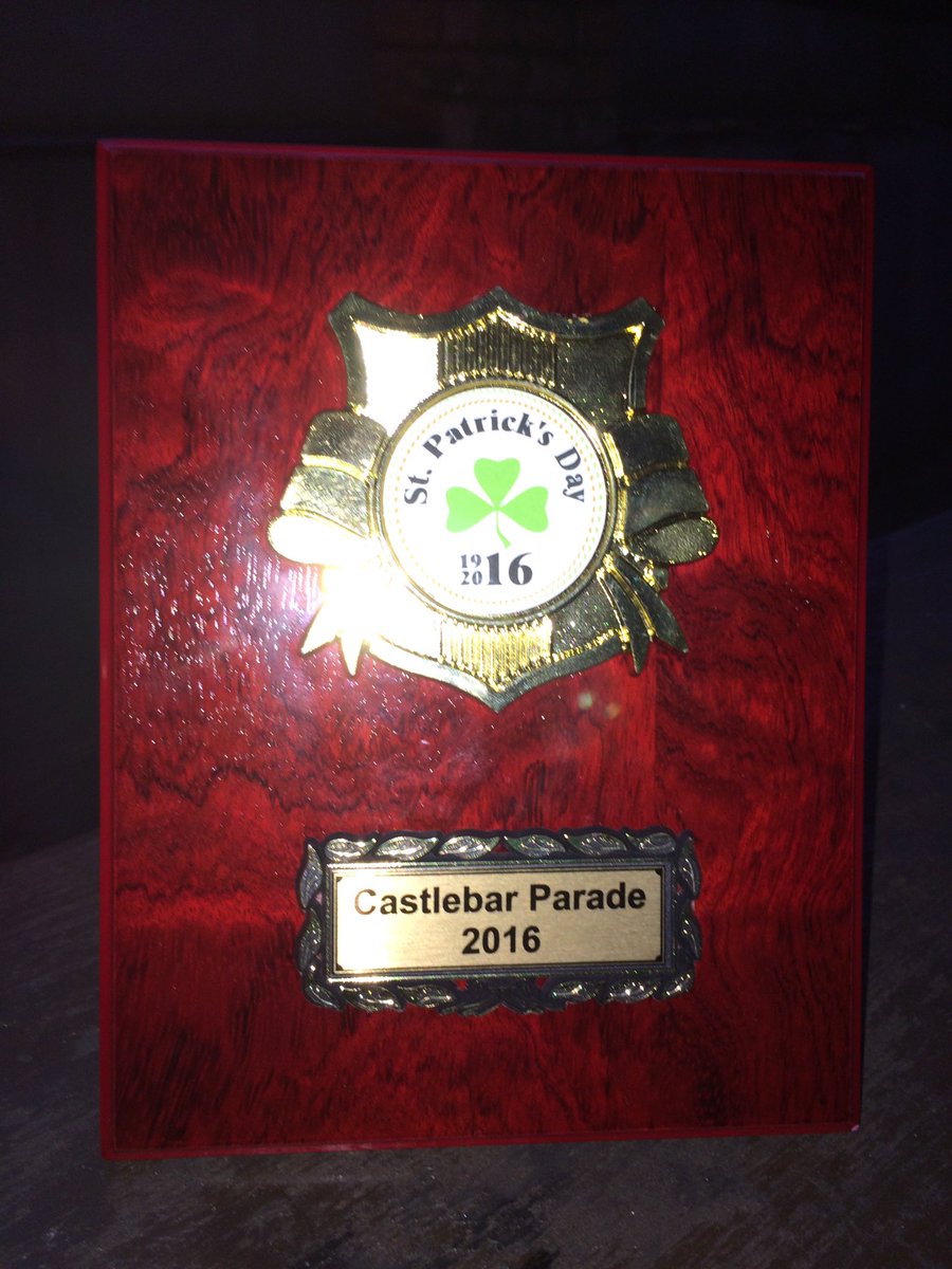 Thanks to <a href="/castlebarparade/">St. Patrick's Day</a> for award at the presentation in the linenhall! :)