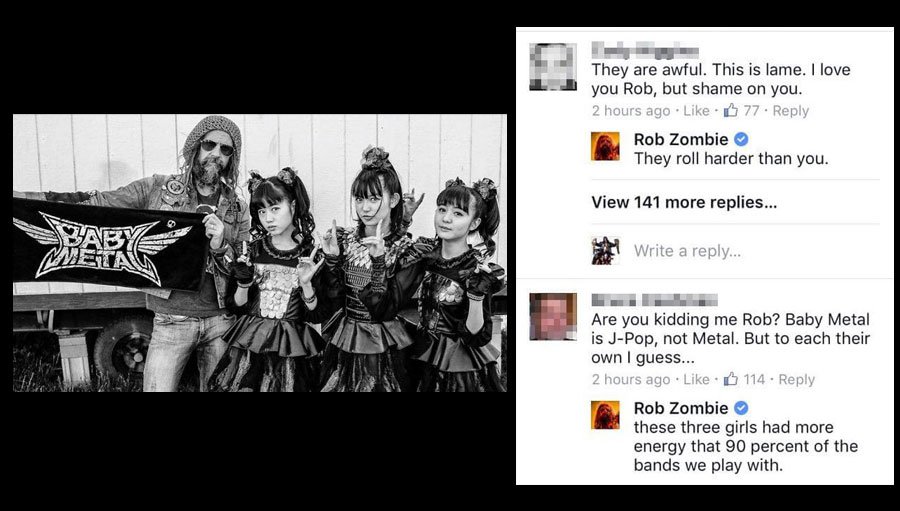 Tokyopop On Twitter Rob Zombie Defends Babymetal In Epic Fashion They Roll ...