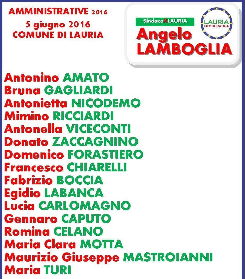 CifViceconti's tweet photo. Lauriademocratica #amministrative2016 in corsa per il  #BeneComune https://t.co/8l8XQbkaGz