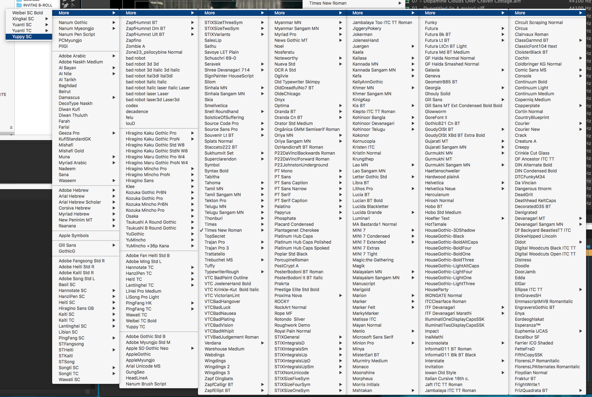 Worst Editor Ever All I Wanted Was The Yuppy Sc Font