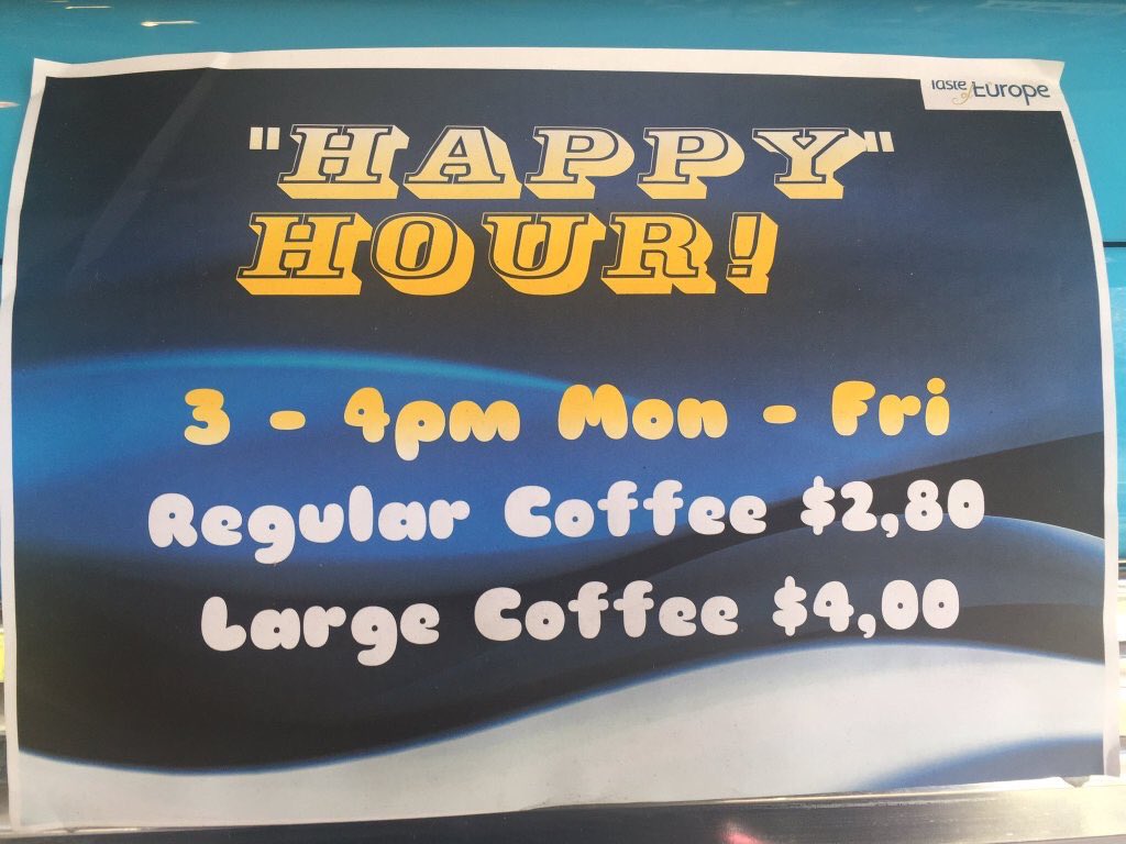 tasteofeurope's tweet photo. Yes we do #coffee specials every afternoon 3-4pm #KnoxSt #DoubleBay https://t.co/l3UGnHemdQ