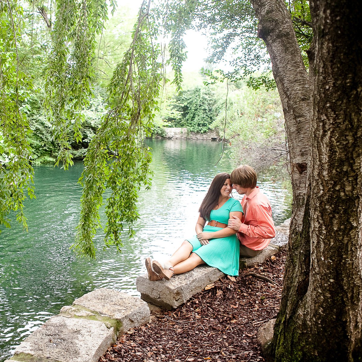 Nothing like a shaded, peaceful area in the park. From an #summer #engagementsession two years ago.