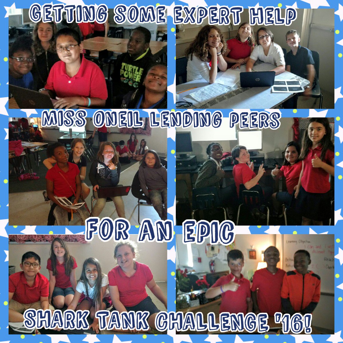 MrsPerrosPirate's tweet photo. Getting ready for #SharkTank !Thanks for the help @ONeil5th &amp; students!Who will get the biggest bite?@MCherryStreet https://t.co/qCv9e5ZIyf