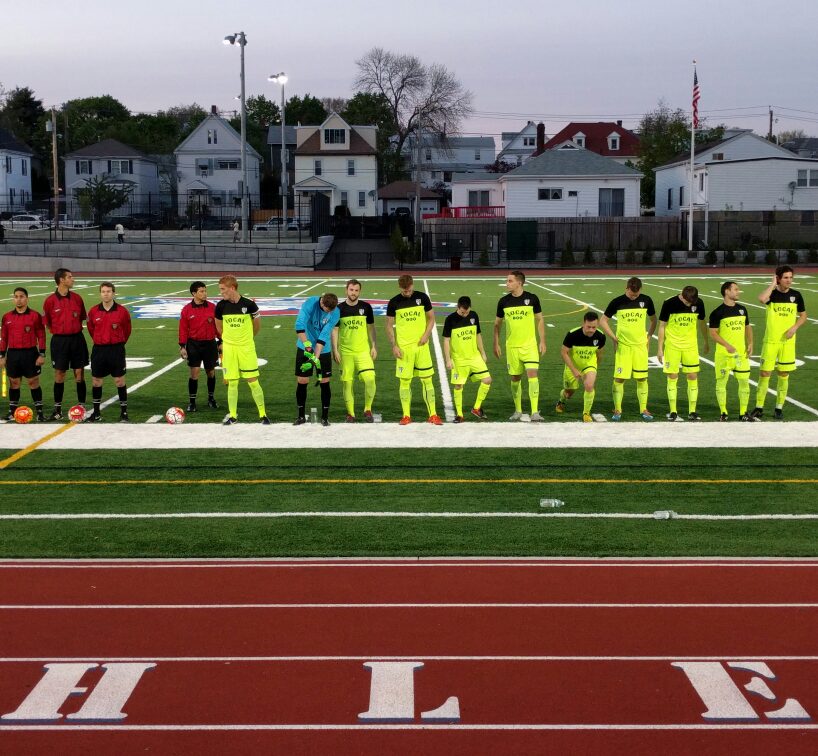Making our national debut with <a href="/SouthieFC/">SouthieFC</a> in the #LamarHuntUSOpenCup Looking good Boys in Neon! #USOC2016