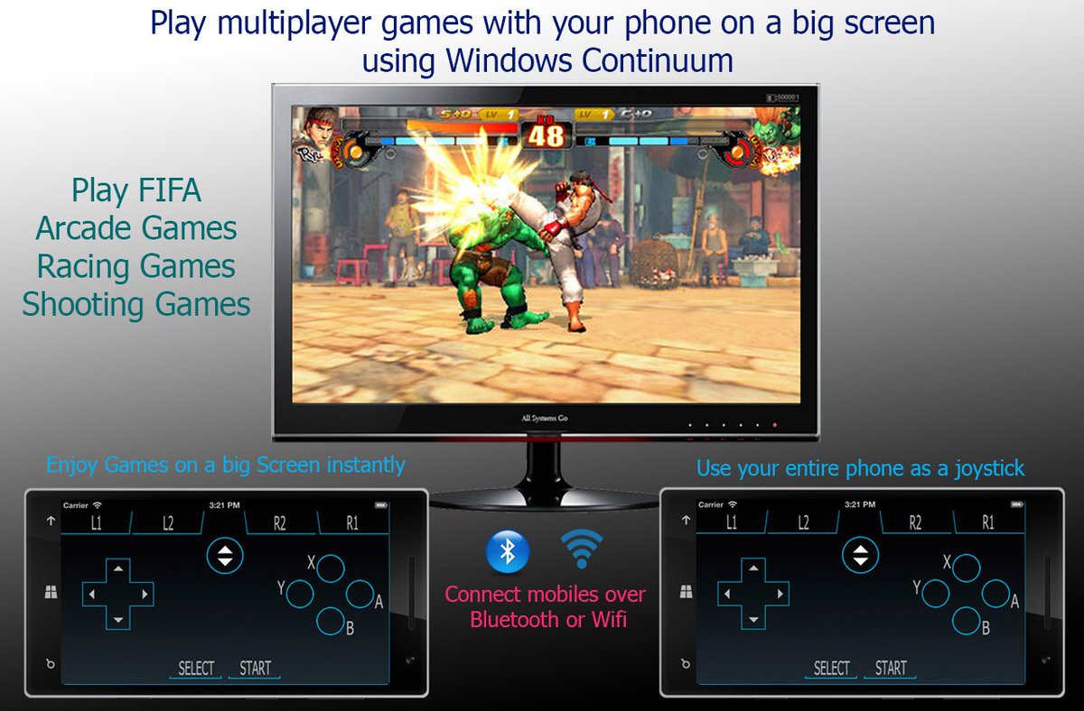 RachhekShrestha's tweet photo. Play multiplayer games from your Windows phone on a big Screen Instantly using #WindowsInsiderContinuumApp https://t.co/WmgXCKyMRs