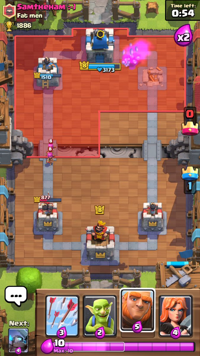 zachhwatsonn's tweet photo. Hacker? Or glitch? @MOLT_YT @ClashRoyale @ChiefPat https://t.co/dlKpjE5HAD