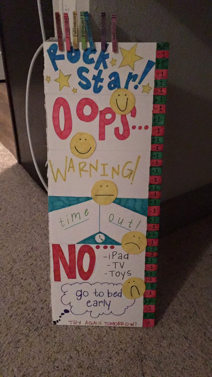thereal_chelsie's tweet image. When you have nothing better to do with your time than make stuff from @Pinterest #momlife #behaviorchart #toddlers