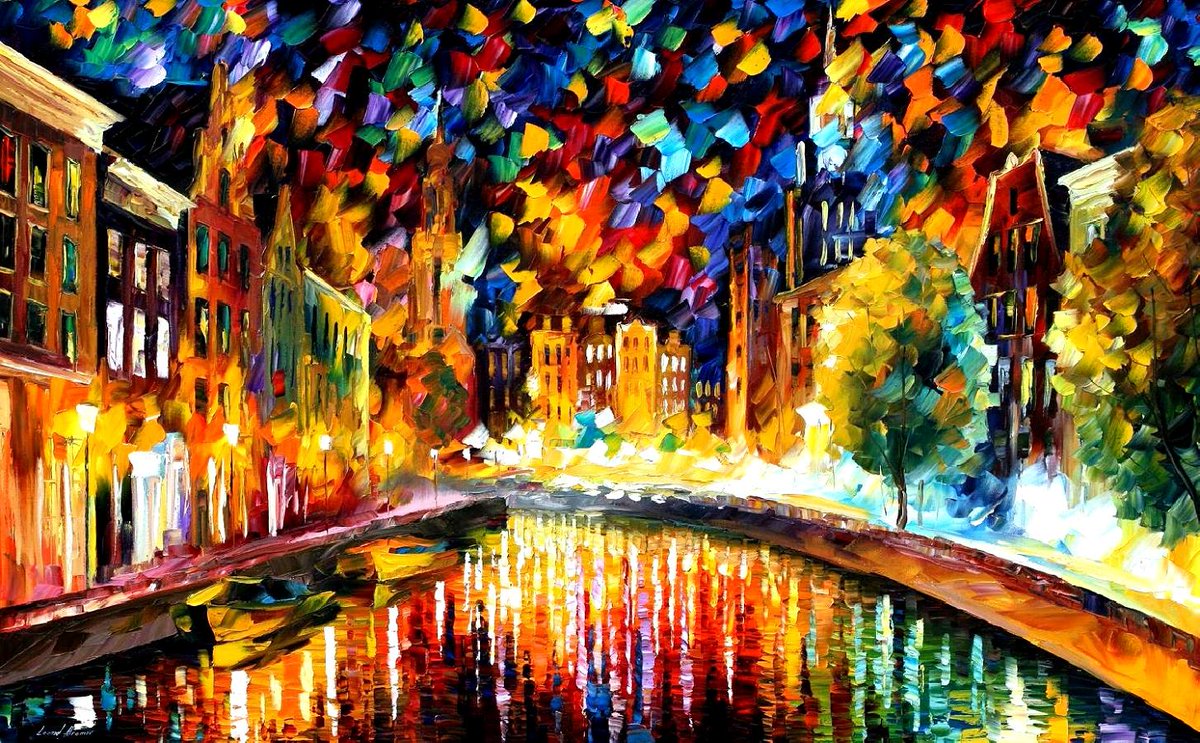 Afremov_Artist's tweet image. COMING BACK.... AMSTERDAM - Palette Knife Oil Painting On Canvas By Leonid Afremov bit.ly/1WrgeRA