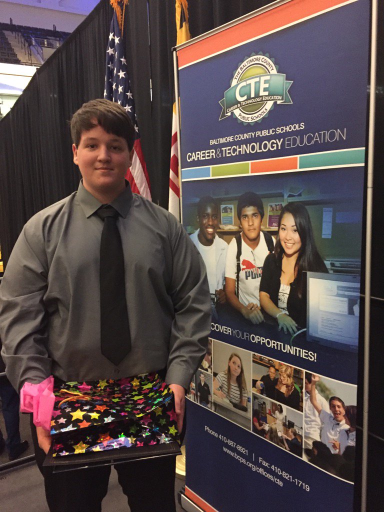 adfales's tweet photo. Congrats Tyler Cooper, SE area CTE scholarship winner! @SparrowsPointHS @sollerspt @CTE_BaltCoPS #CTESRC2016 https://t.co/RU4fXs0JMg