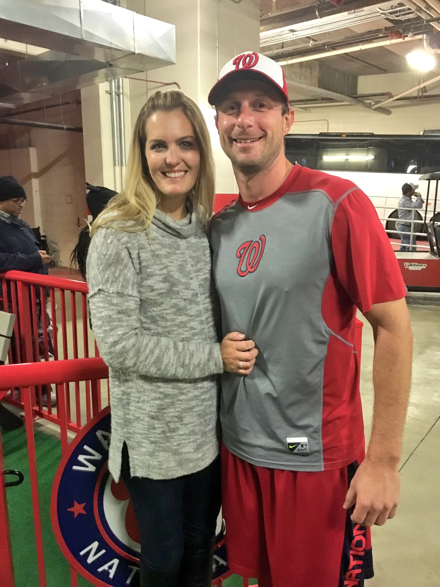 Max Scherzer with wife Erica May image