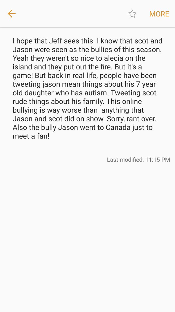 MaeghanMeow's tweet photo. Please read :)  @sargjason @JeffProbst @survivorcbs @ScotPollard31 @denise_jason138 https://t.co/UK6FAbLlgU