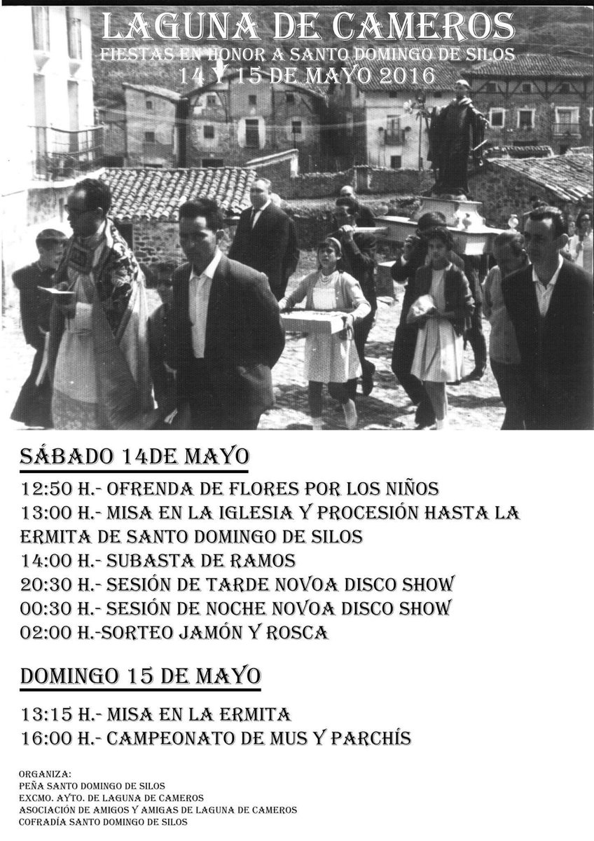 atalayacamerana's tweet photo. Este finde en el Camero Viejo: 14 y 15 de mayo: Santo Domingo de Silos en Laguna. https://t.co/Mi5PprOfzm https://t.co/cw9jCOXfZb